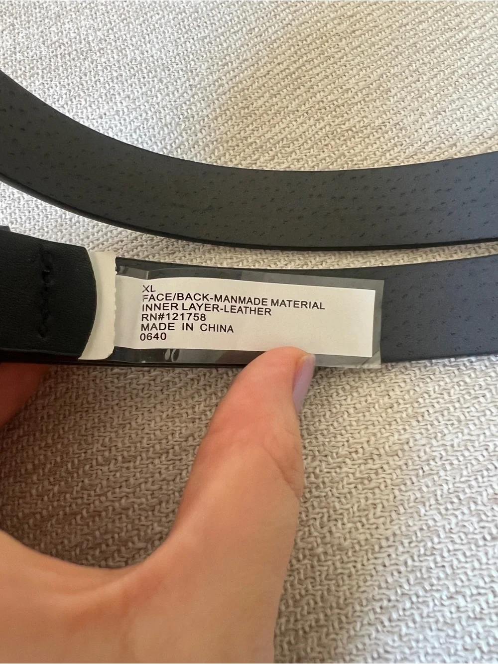 90s black leather belt with square brushed silver buckle XL Minimal Slim Y2K